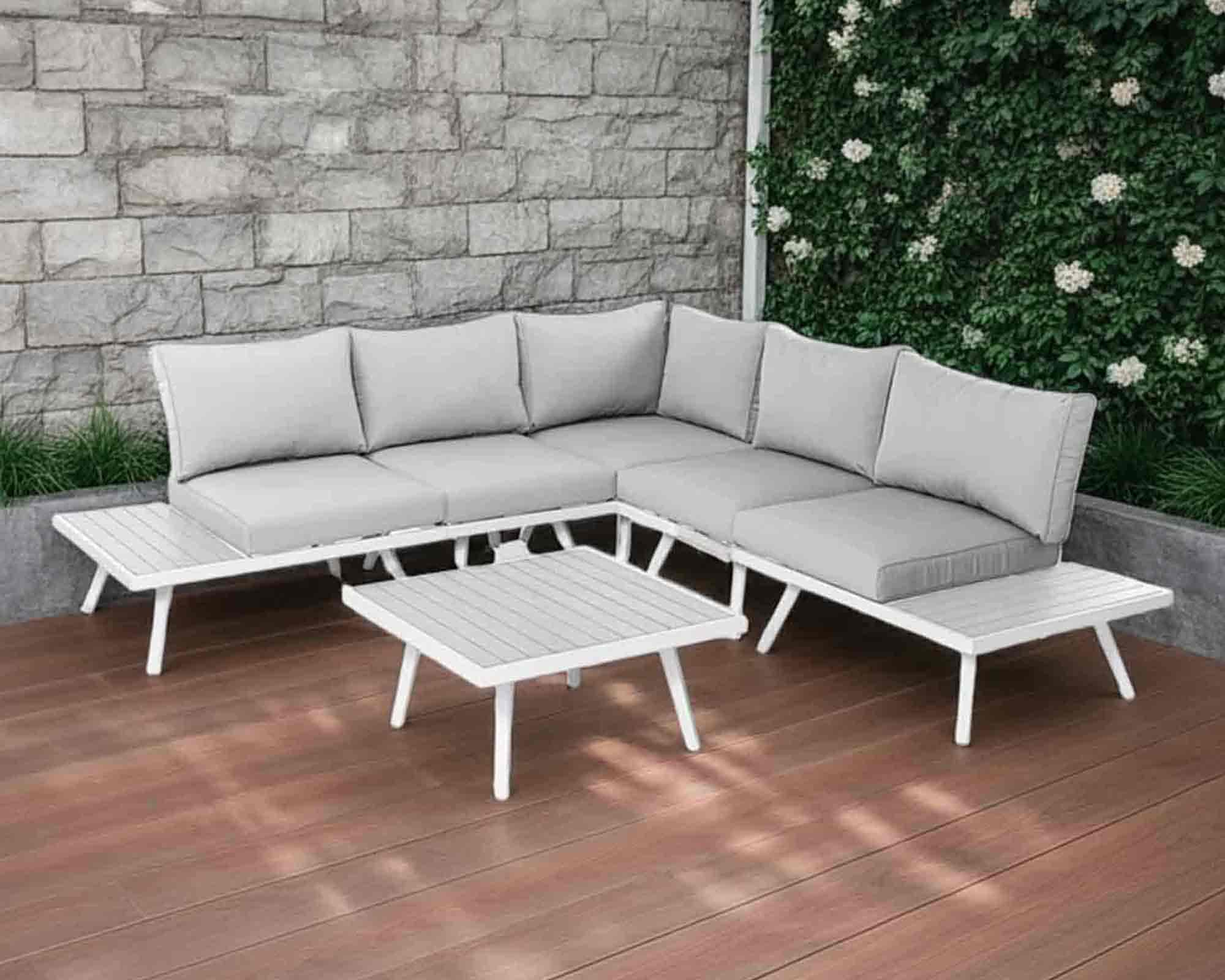 Set 6 Pz Salotto in Alluminio - Floral Garden