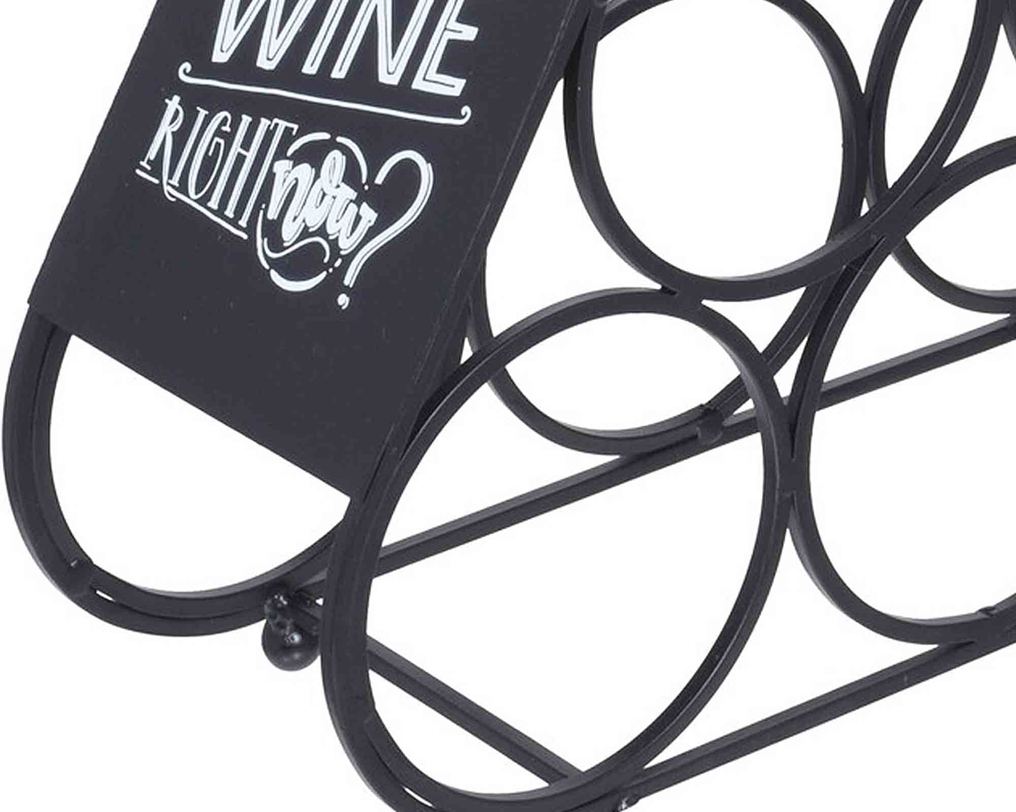 Portabottiglie con 6 Ripiani Nero 31x35 in Metallo - immagine 2