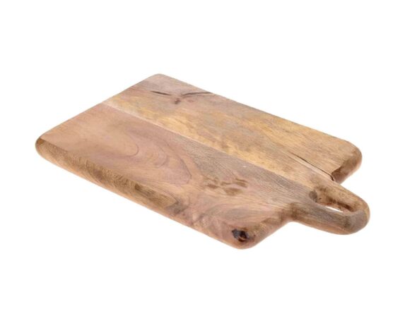 Tagliere per Pane con Coltello Classico e Pratico 36x26cm in Bamboo e Acciaio