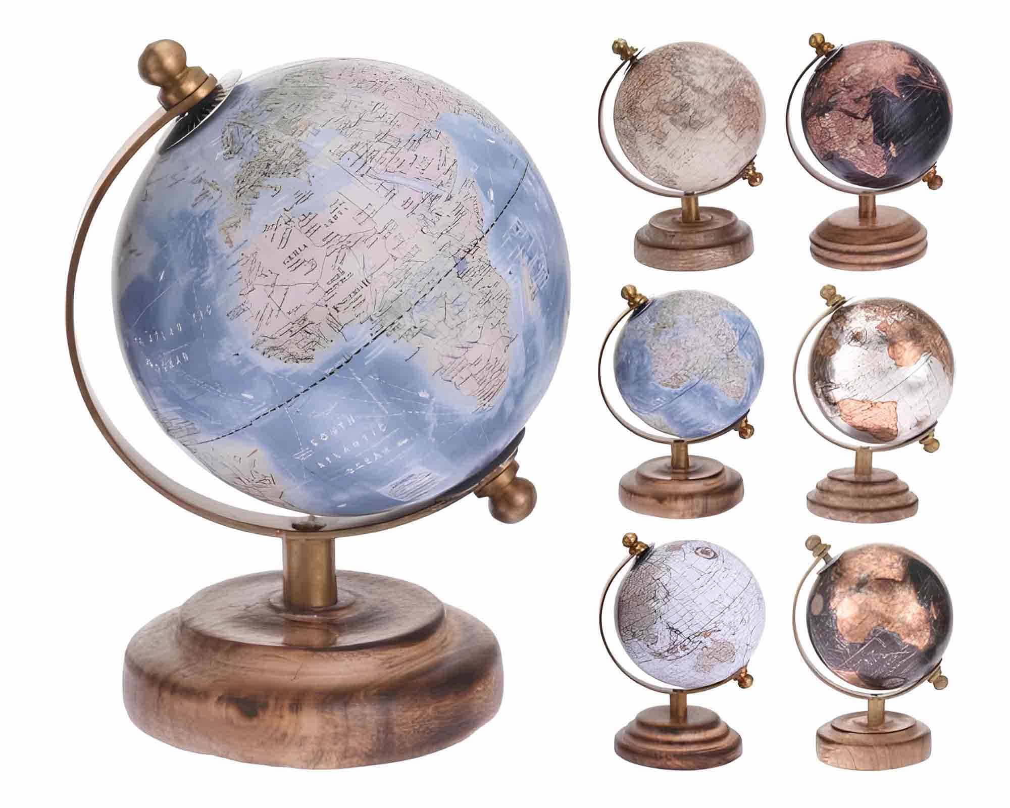 Mappamondo Assortito D7x12cm in Legno