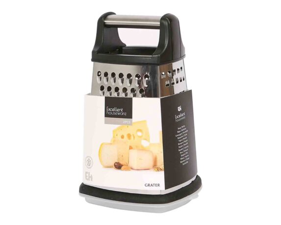 Grattuggia con Contenitore Pratico e Classico 24x14cm in Acciaio