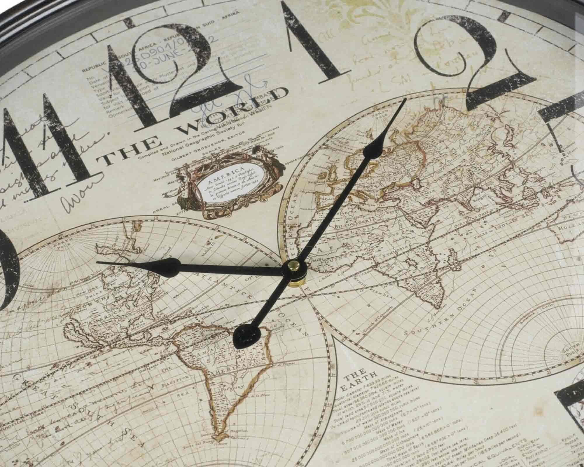 Tavolino con Orologio D63x70cm in Metallo - immagine 5