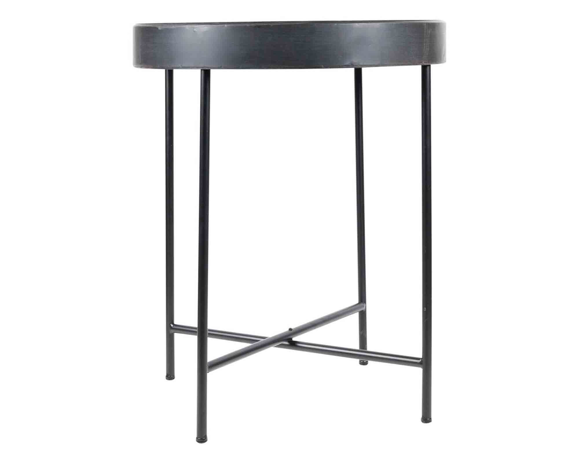 Tavolino con Orologio D63x70cm in Metallo - immagine 2