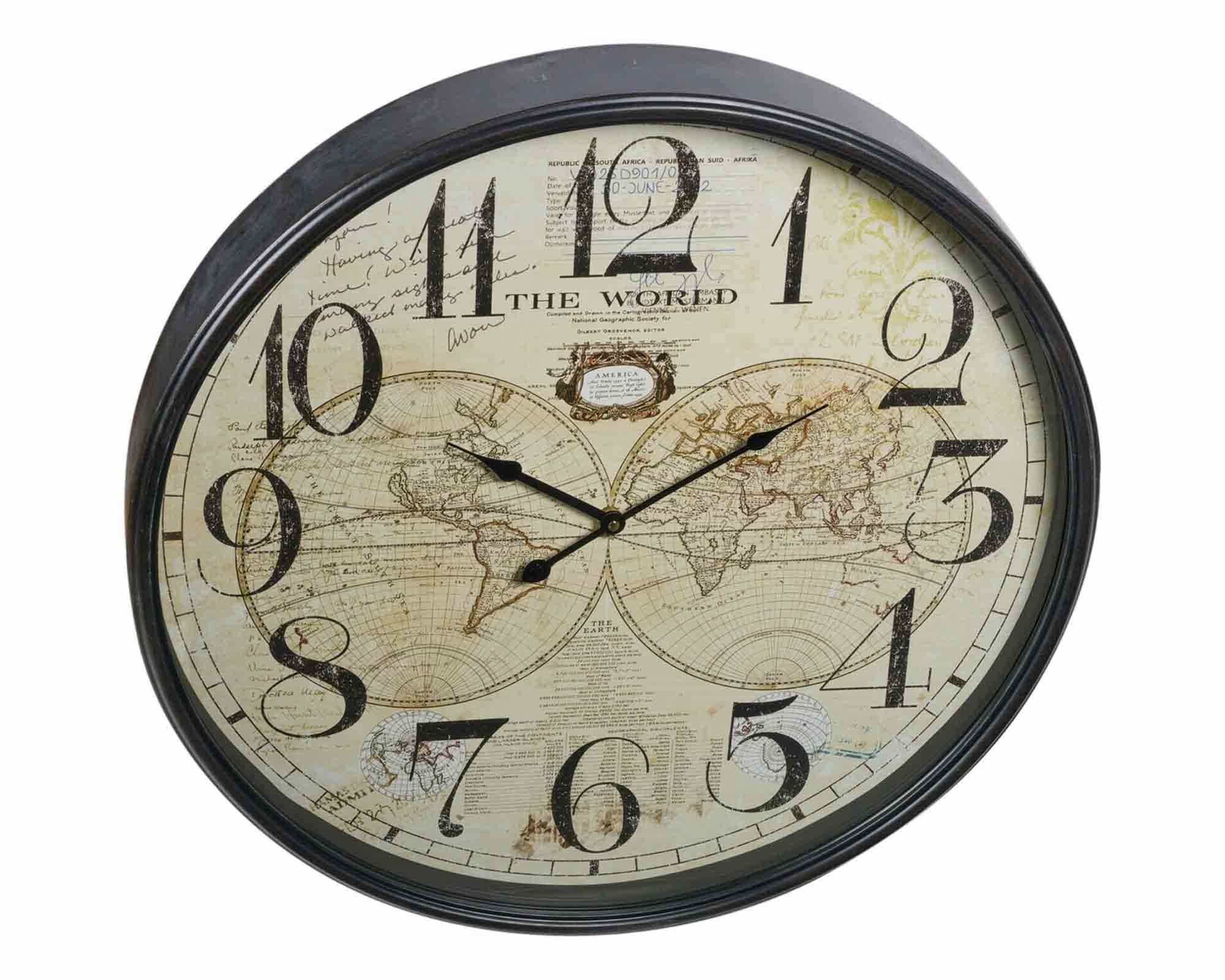 Tavolino con Orologio D63x70cm in Metallo - immagine 3