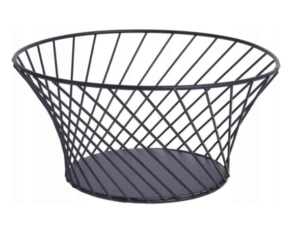 Cestino Nero Moderno e Pratico 29x13cm in Metallo
