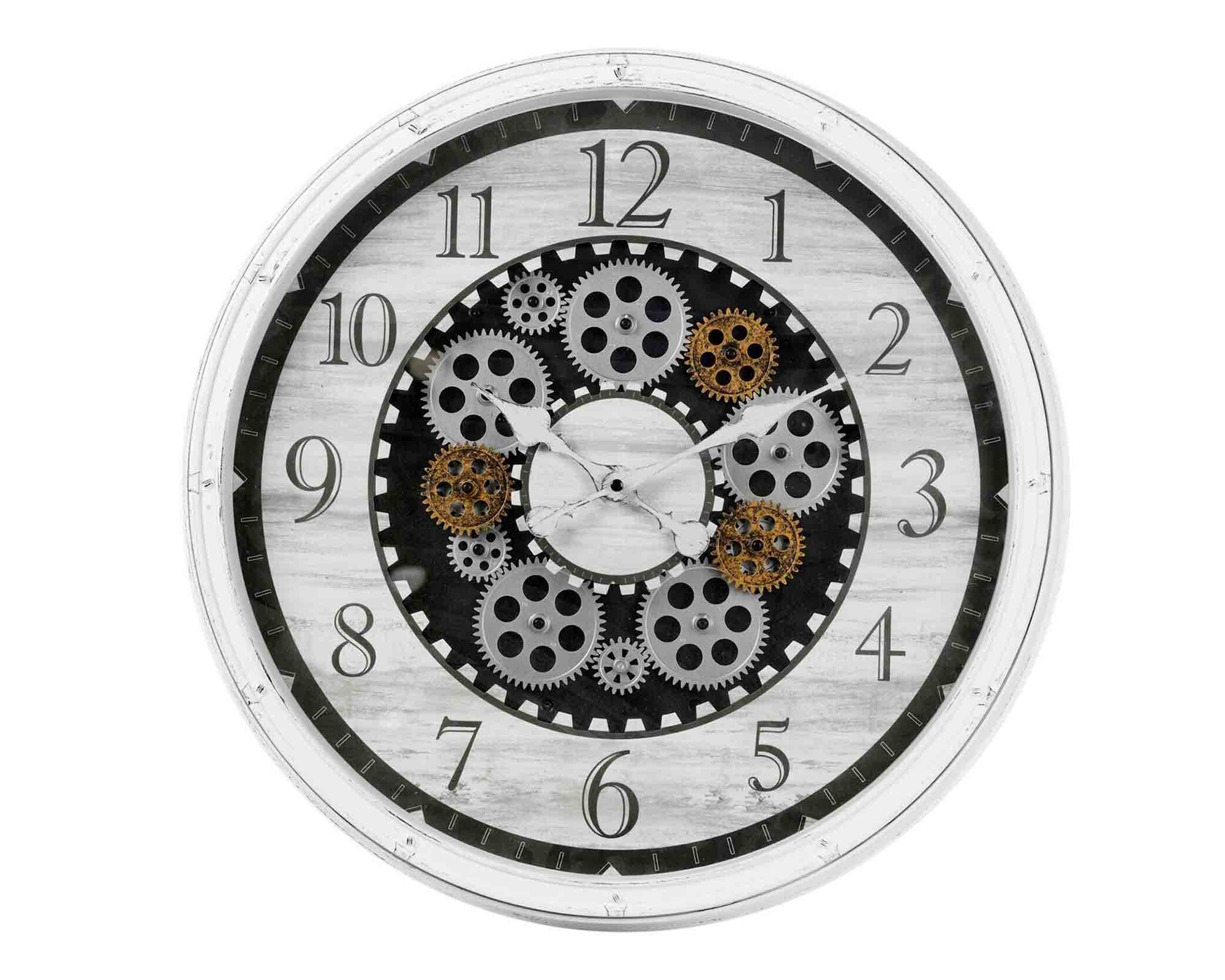 Orologio da Parete con Movimenti Assortito 50cm in Legno e Metallo