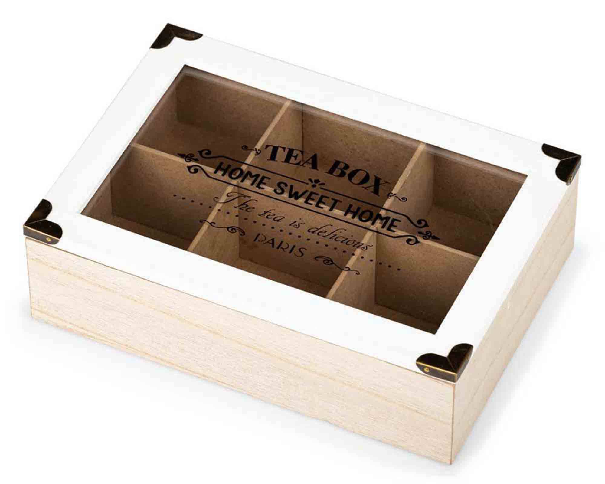 Scatola per Tè Assortito 24x16cm in Legno - immagine 2