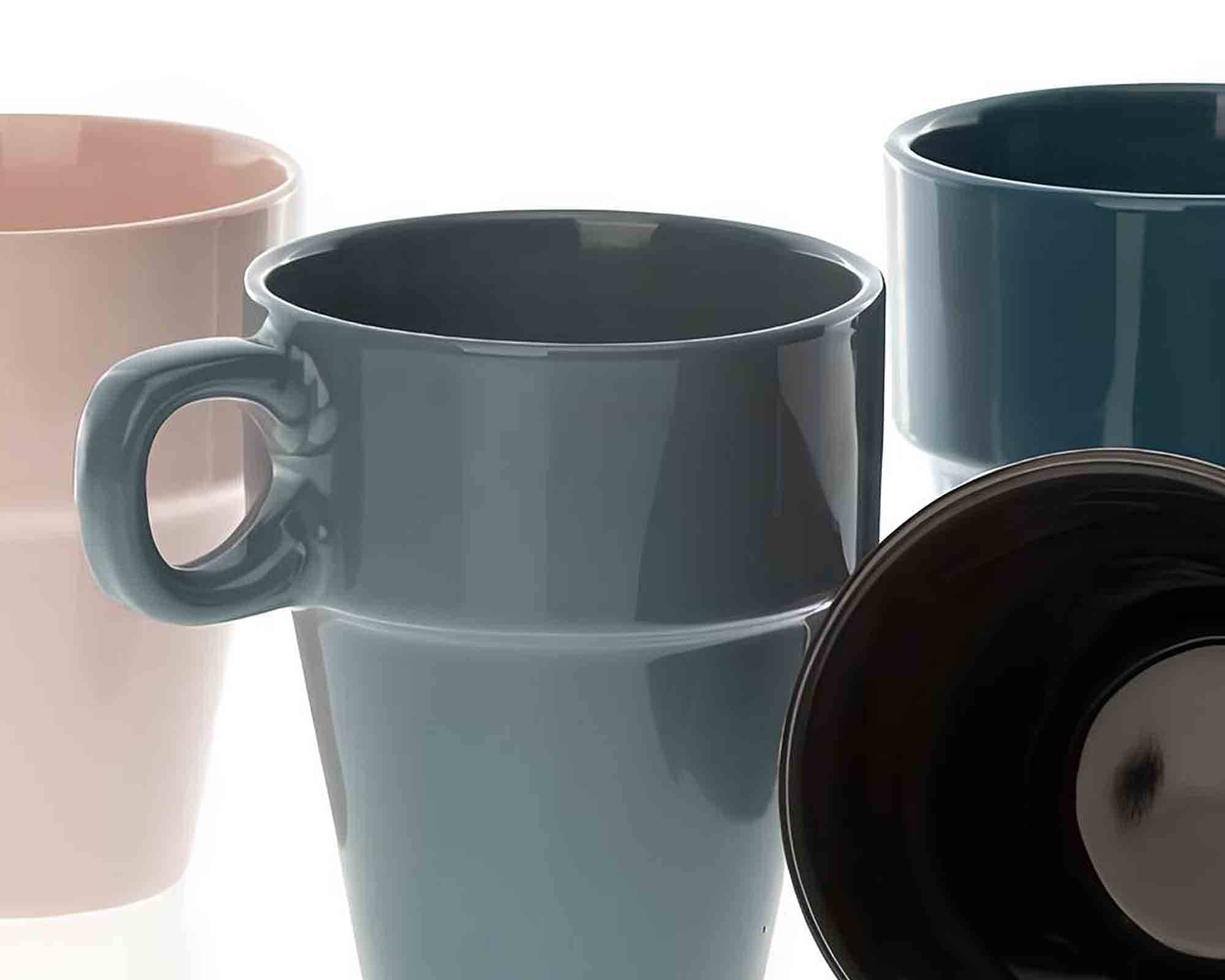 Set 4 Pz Tazza Elegante e Pratico 180ml in Ceramica - immagine 4