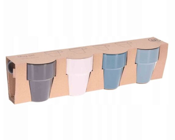 Set 4 Pz Tazza Elegante e Pratico 180ml in Ceramica