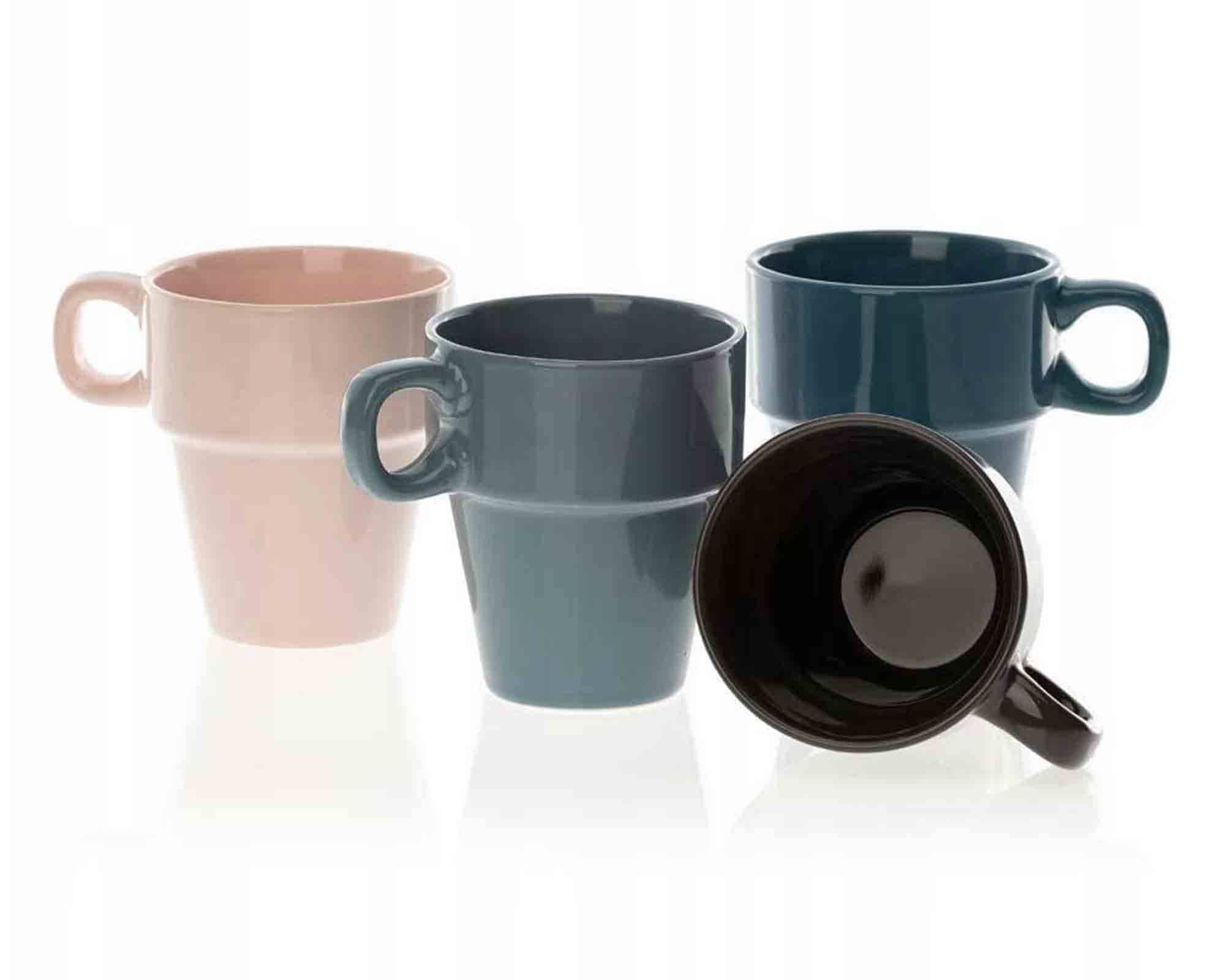 Set 4 Pz Tazza Elegante e Pratico 180ml in Ceramica - immagine 3