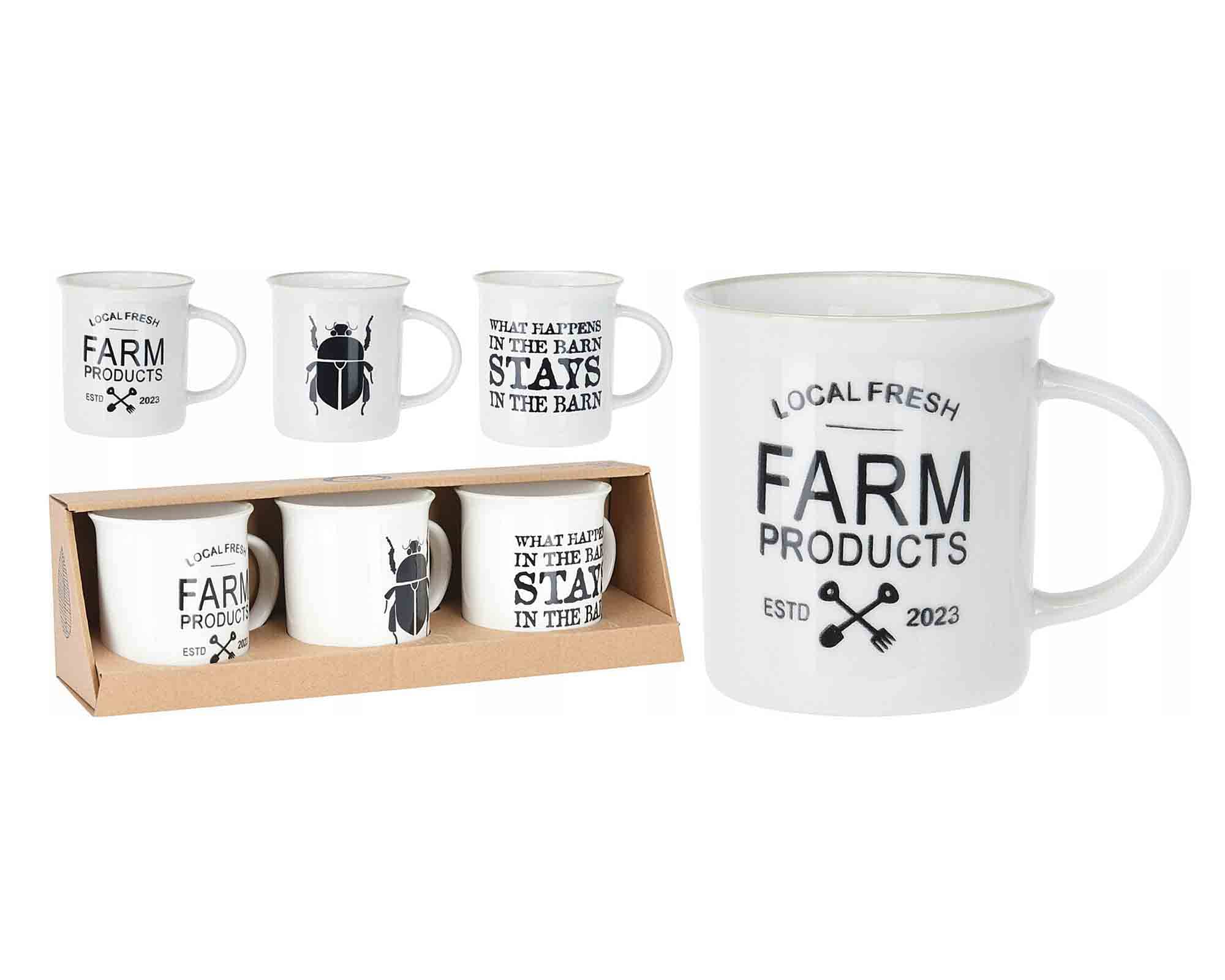 Tazza New Bone Grandpa Assortito D11x9cm 460ml in Porcellana