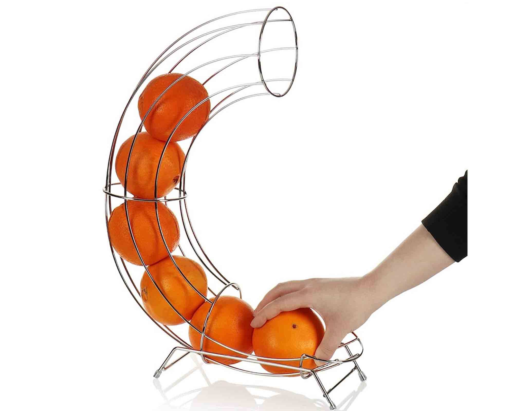 Porta Arance Cromo 31x11x44cm in Metallo - immagine 2