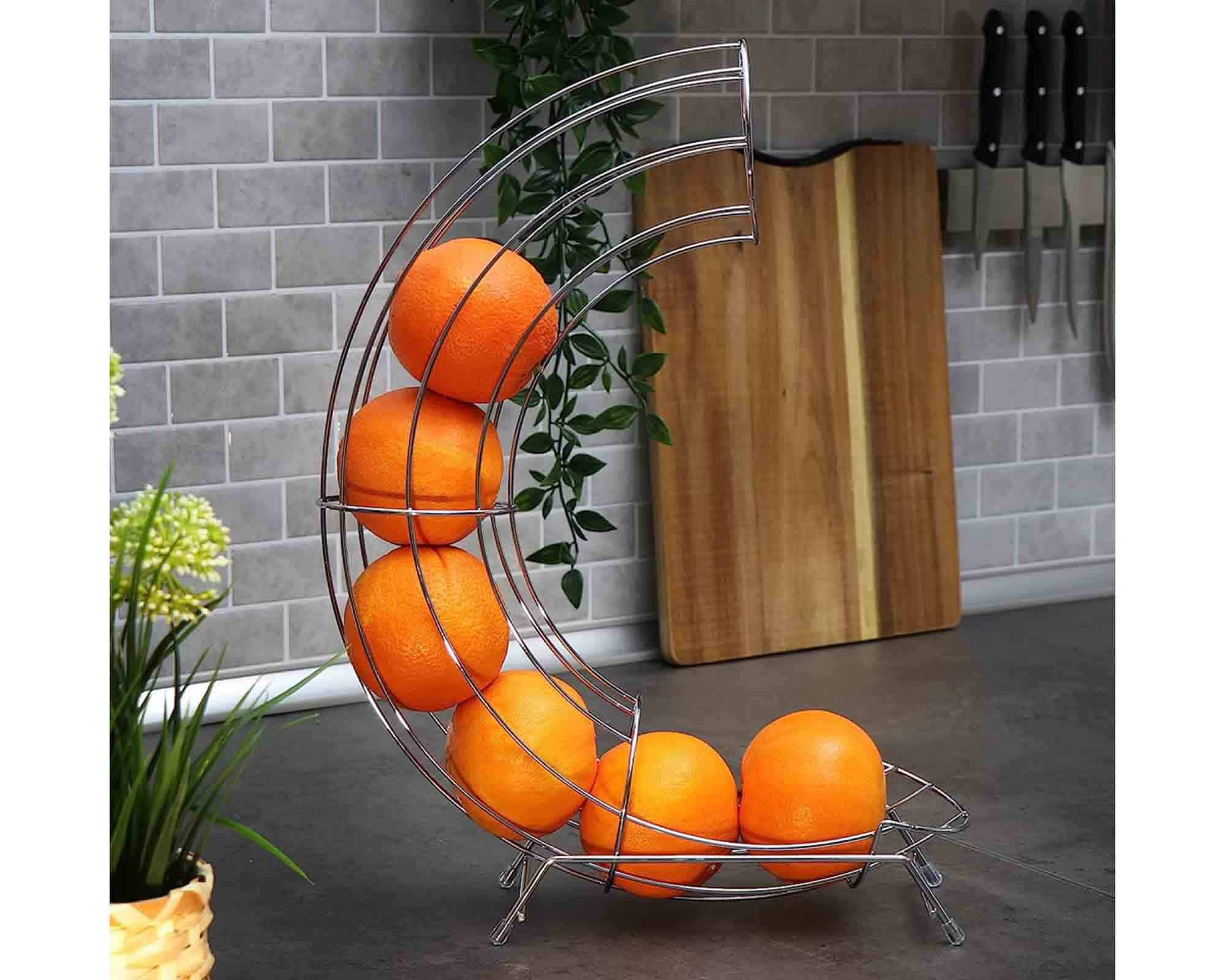 Porta Arance Cromo 31x11x44cm in Metallo - immagine 4