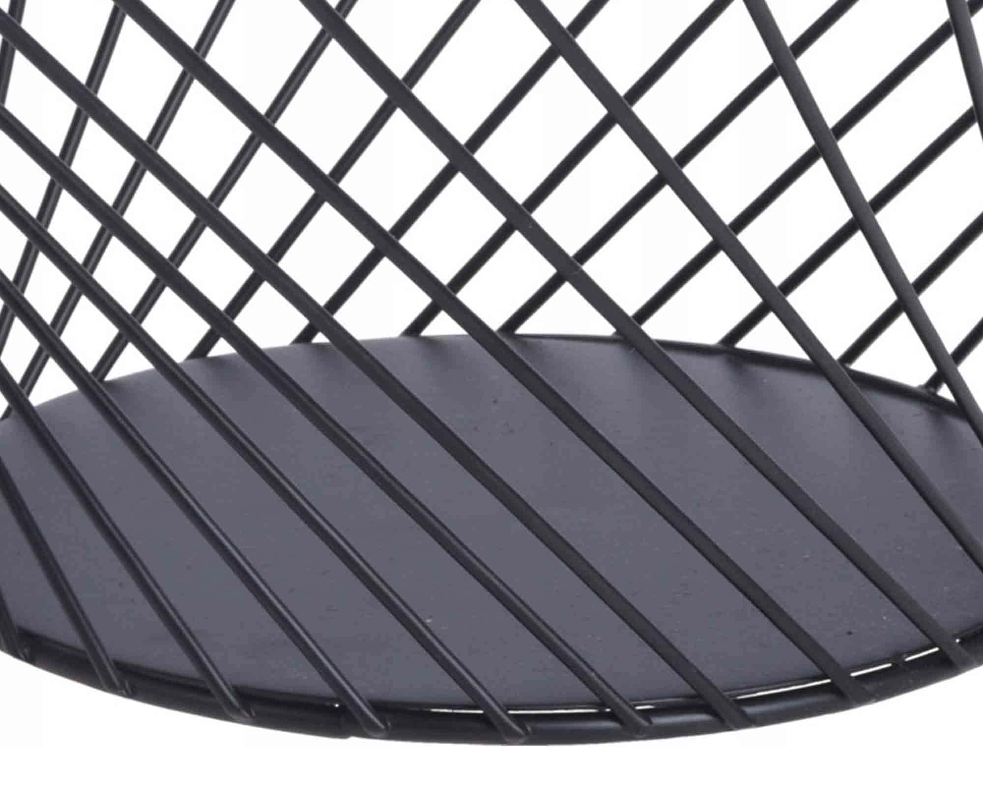 Cestino Nero Moderno e Pratico 26x12cm in Metallo - immagine 2