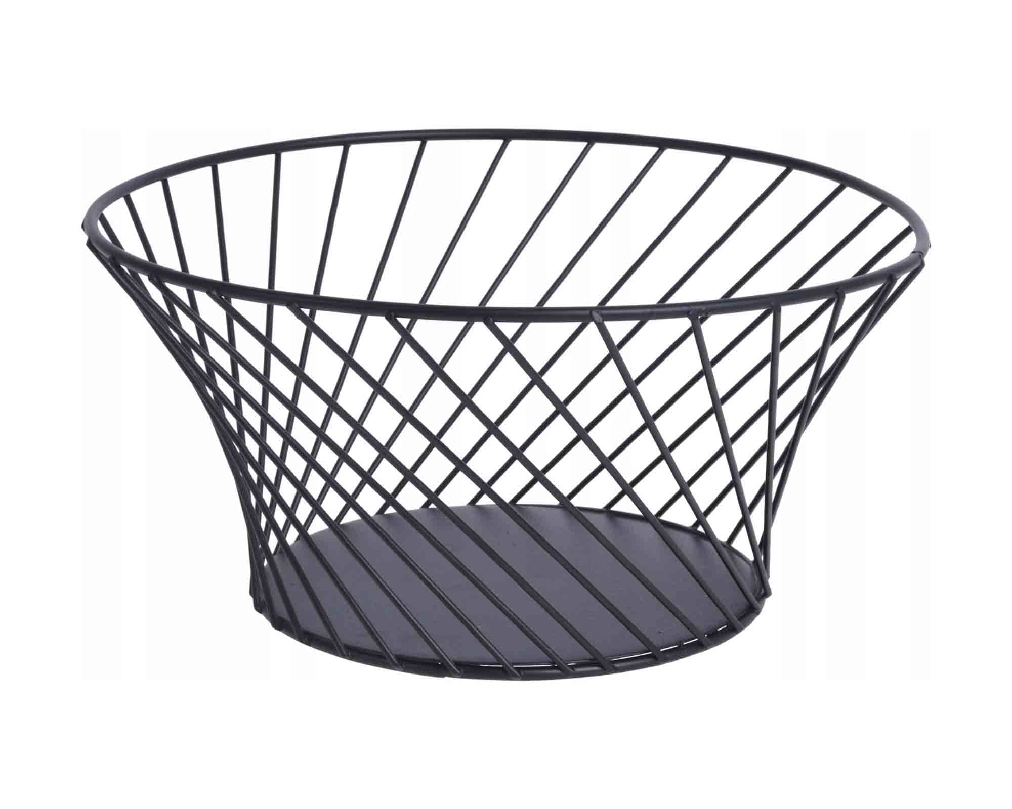 Cestino Nero Moderno e Pratico 26x12cm in Metallo