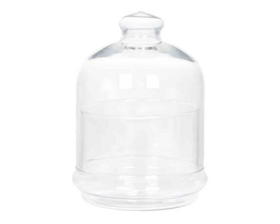 Cloche con Base D14x18cm in Vetro