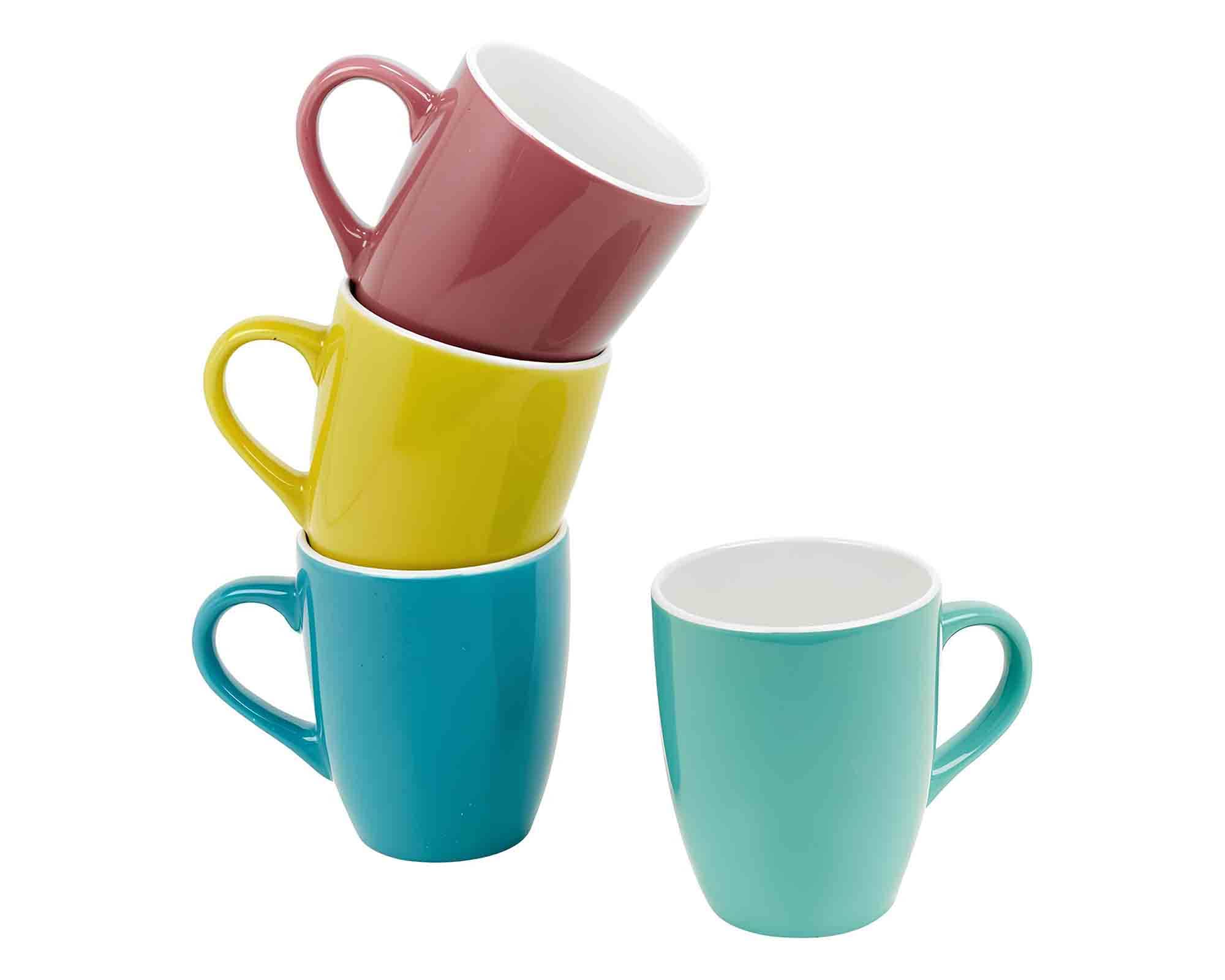 Set 4 Pz Tazza Classico e Pratico 340ml in Ceramica - immagine 2