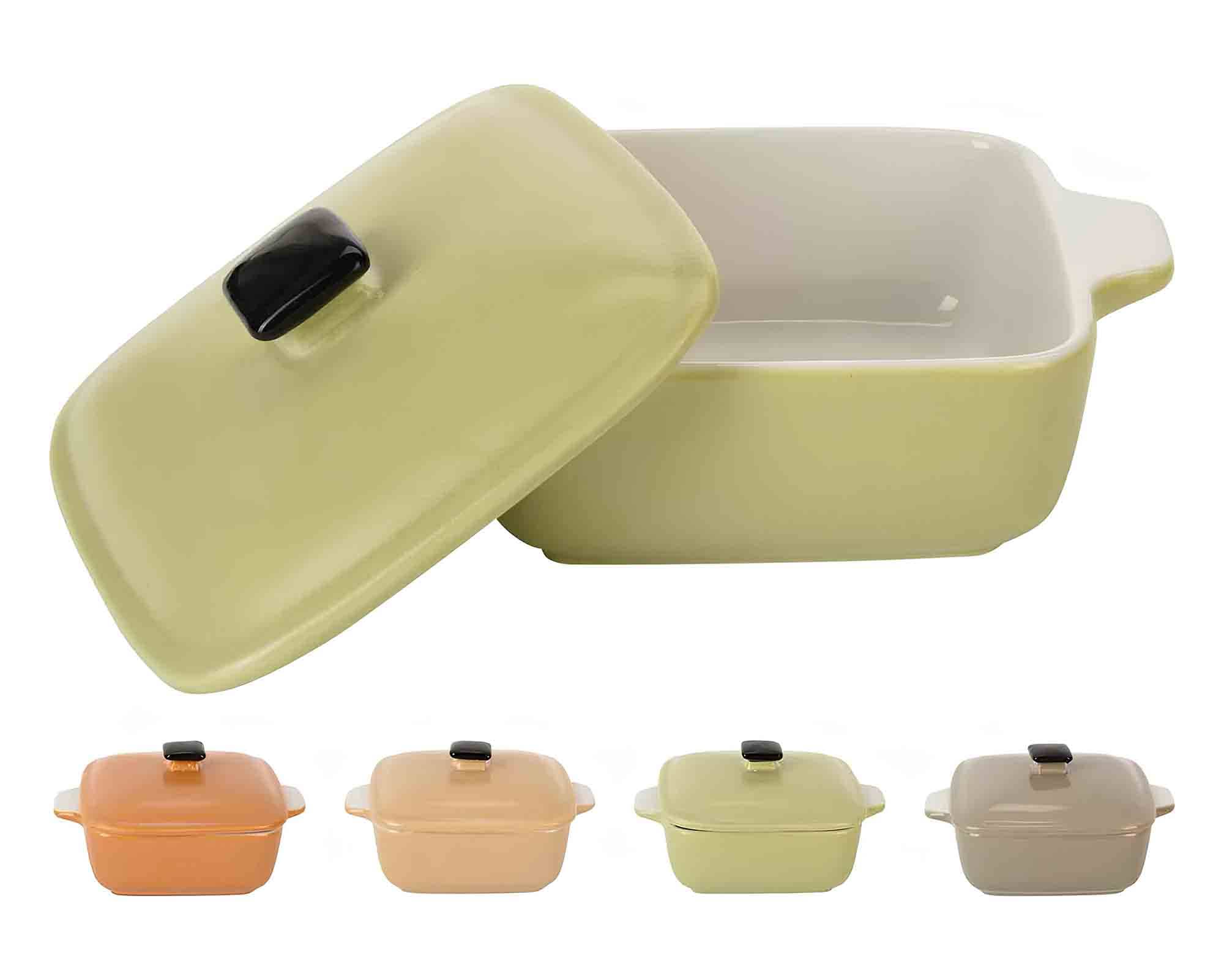 Pirofila con Coperchio 14x11cm in Ceramica