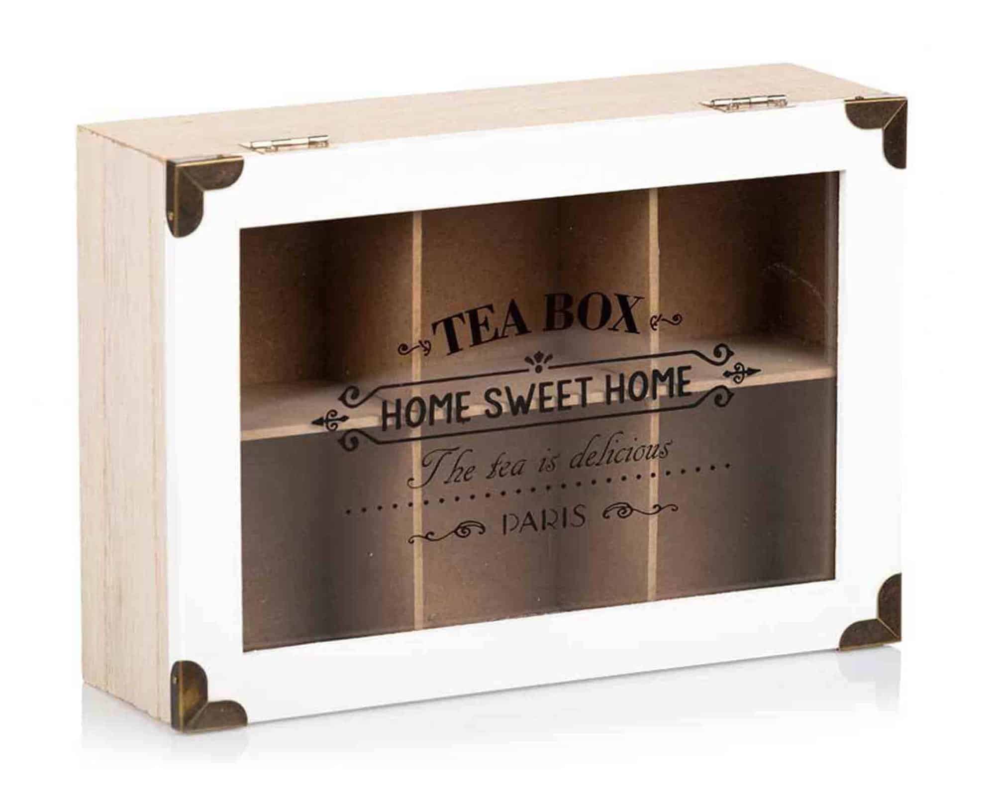 Scatola per Tè Assortito 24x7,5cm in Legno