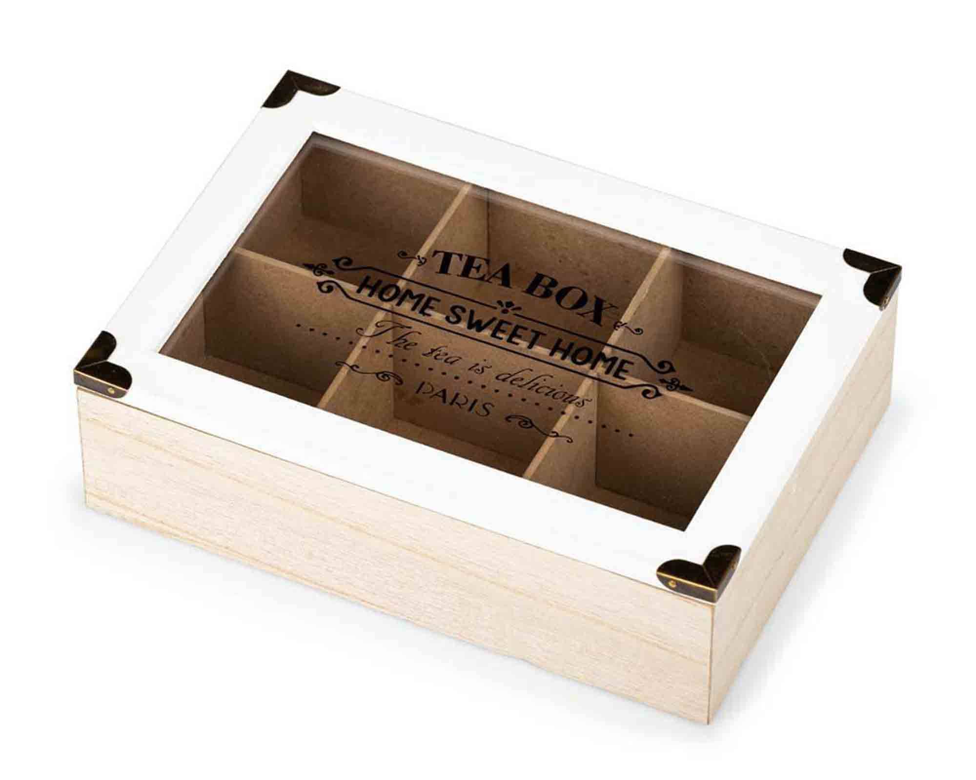 Scatola per Tè Assortito 24x7,5cm in Legno - immagine 2