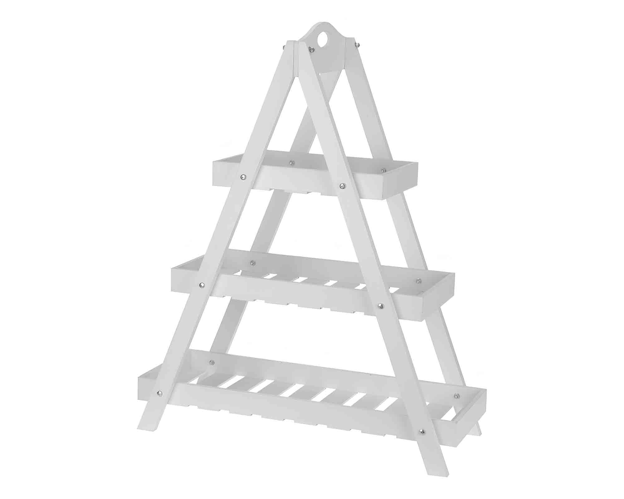 Etagere con 3 Ripiani Bianco 24x60x70cm in Legno