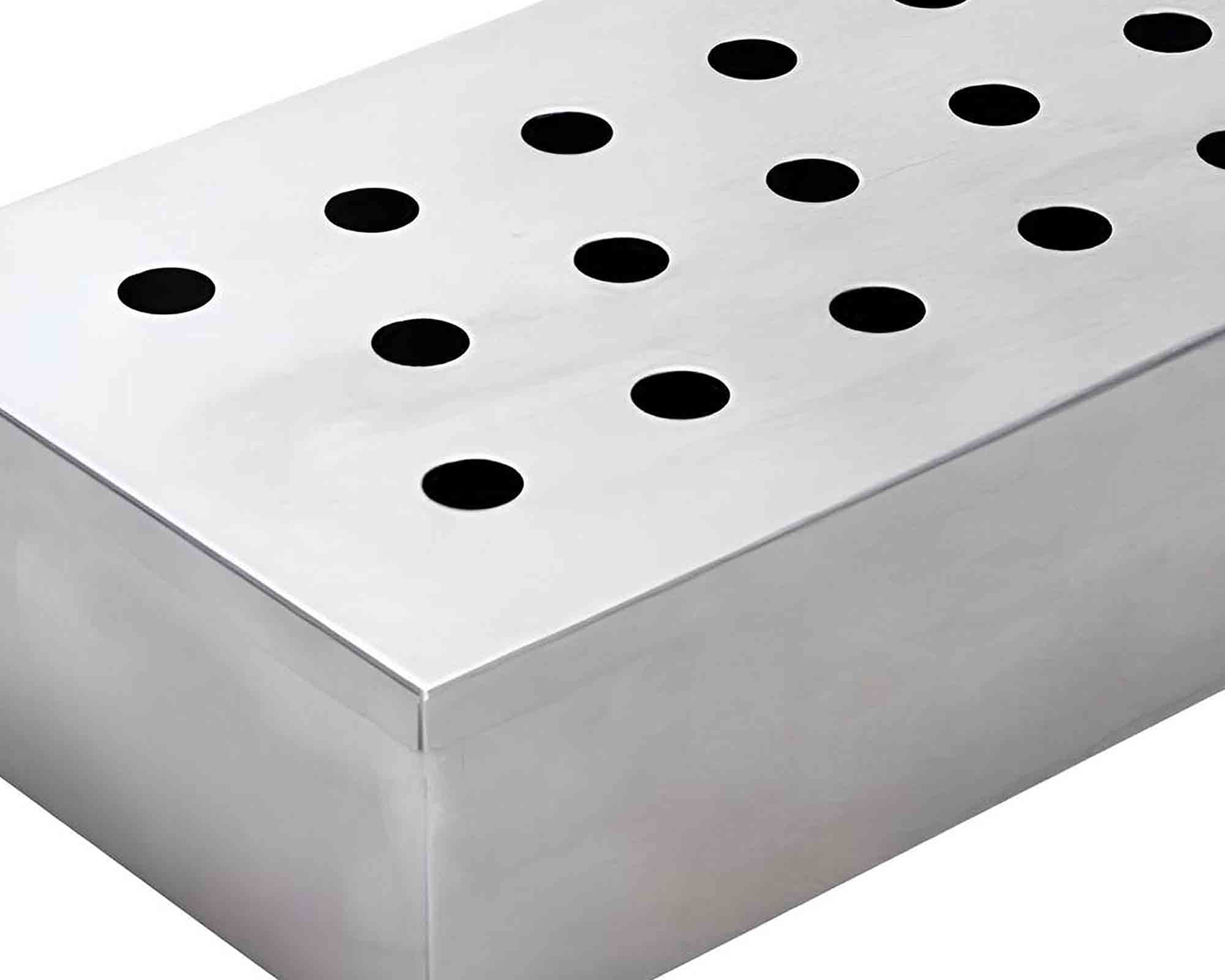 Scatola Affumicatrice per Barbecue 24x10x4,5cm in Acciaio Inox - immagine 2