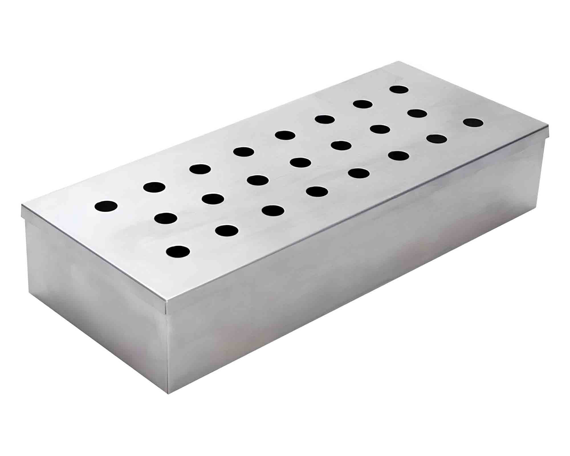 Scatola Affumicatrice per Barbecue 24x10x4,5cm in Acciaio Inox