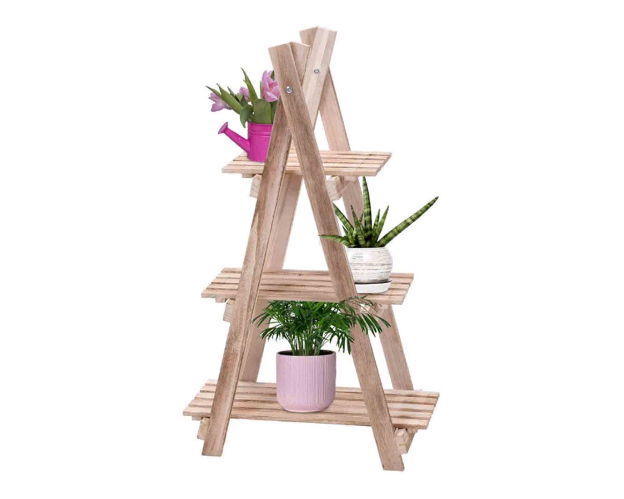 Etagere con 3 Ripiani 28x50x84cm in Legno - immagine 2