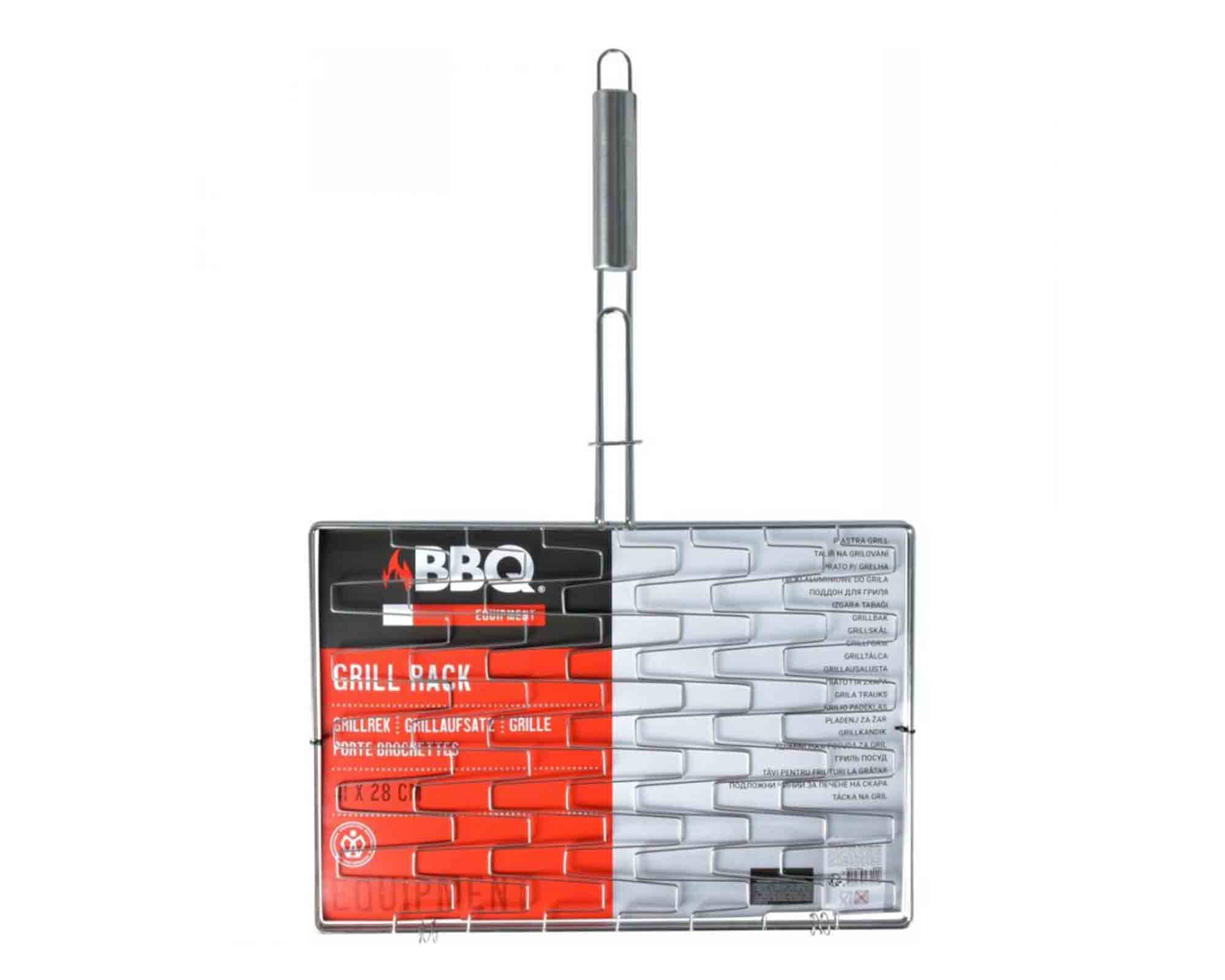 Griglia per Barbecue con Maniglia 41x28cm in Acciaio - immagine 2