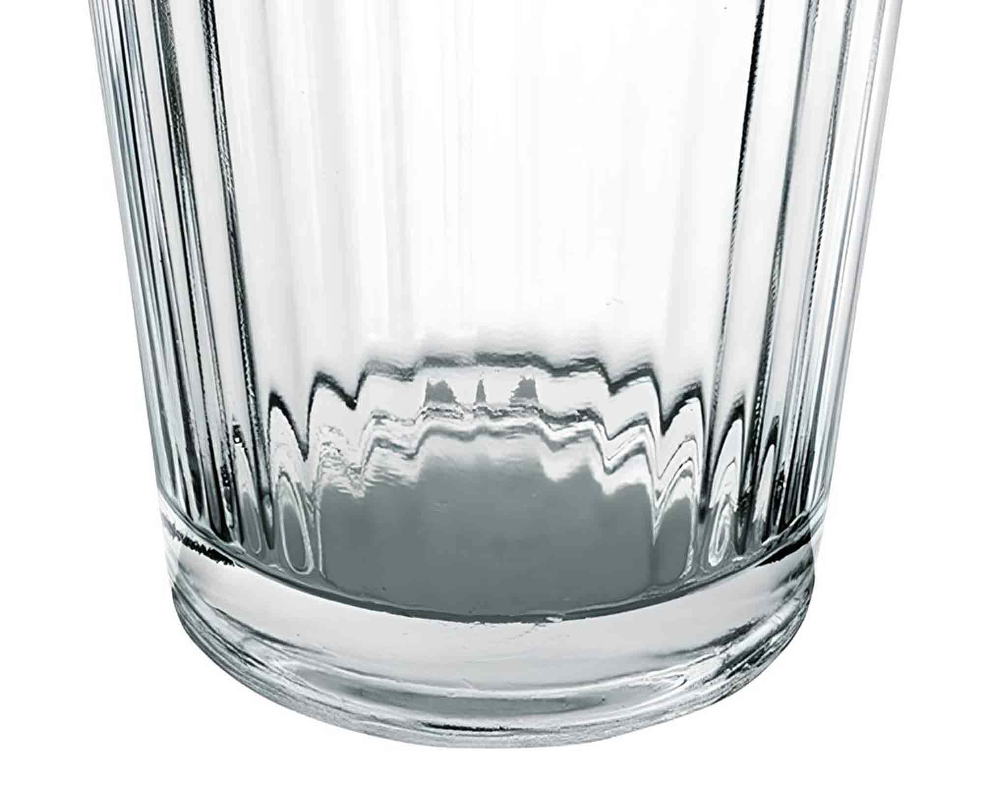 Set 3Pz Bicchiere Rigato da 300ml in Vetro - immagine 4