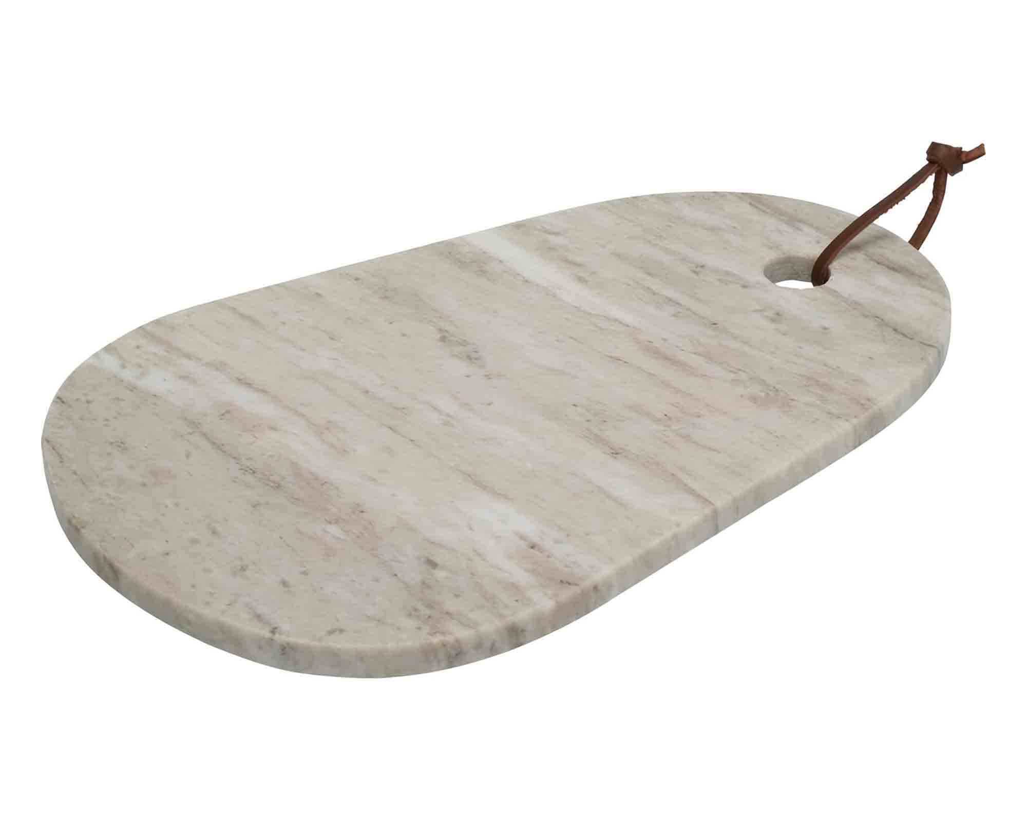 Tagliere Ovale Grigio Elegante e Pratico 30x20x2cm in Marmo