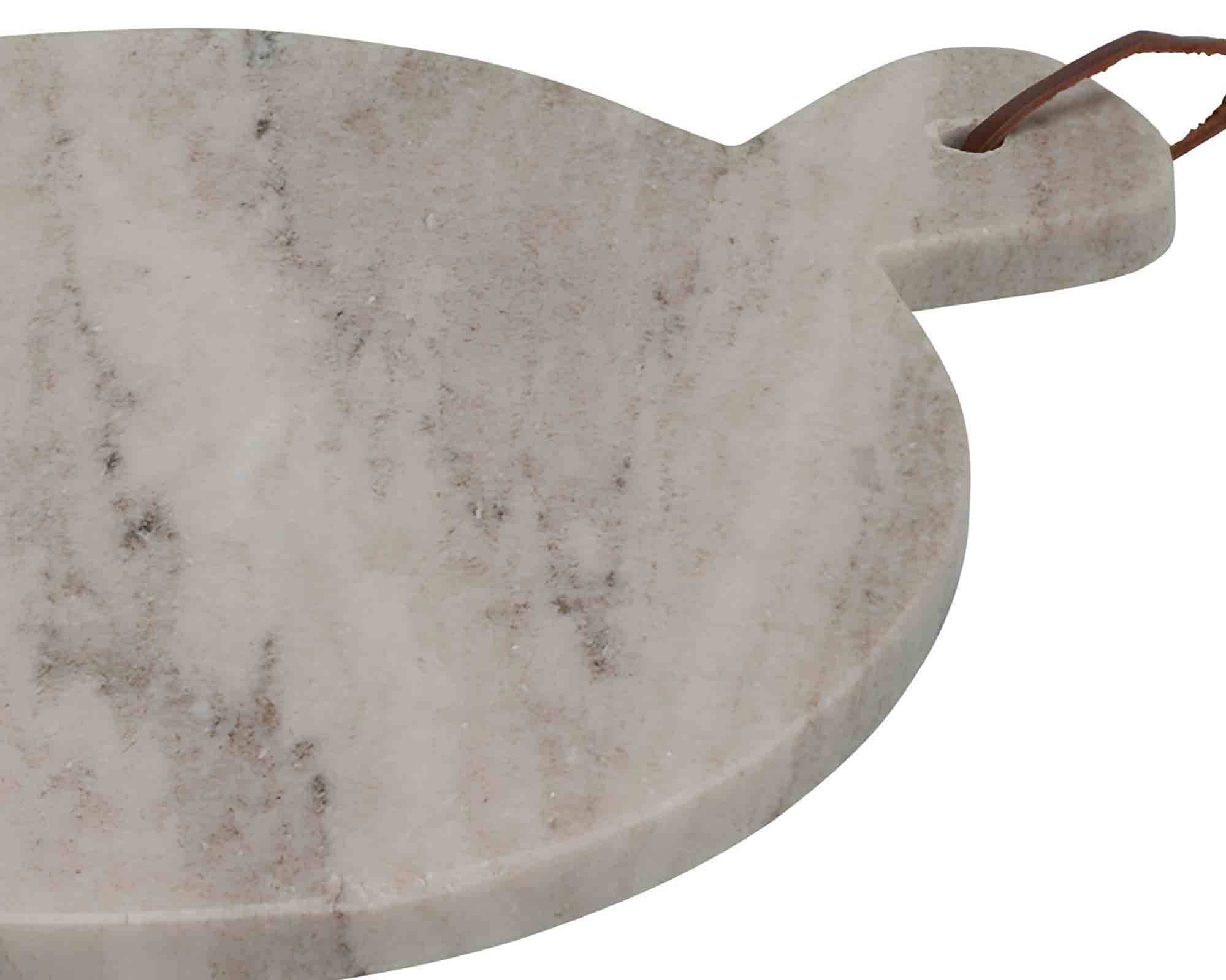 Tagliere In Marmo Bianco Silk Route Home 40x30 Cm - Resistente Al Calore, Antimacchia, Fatto A Mano