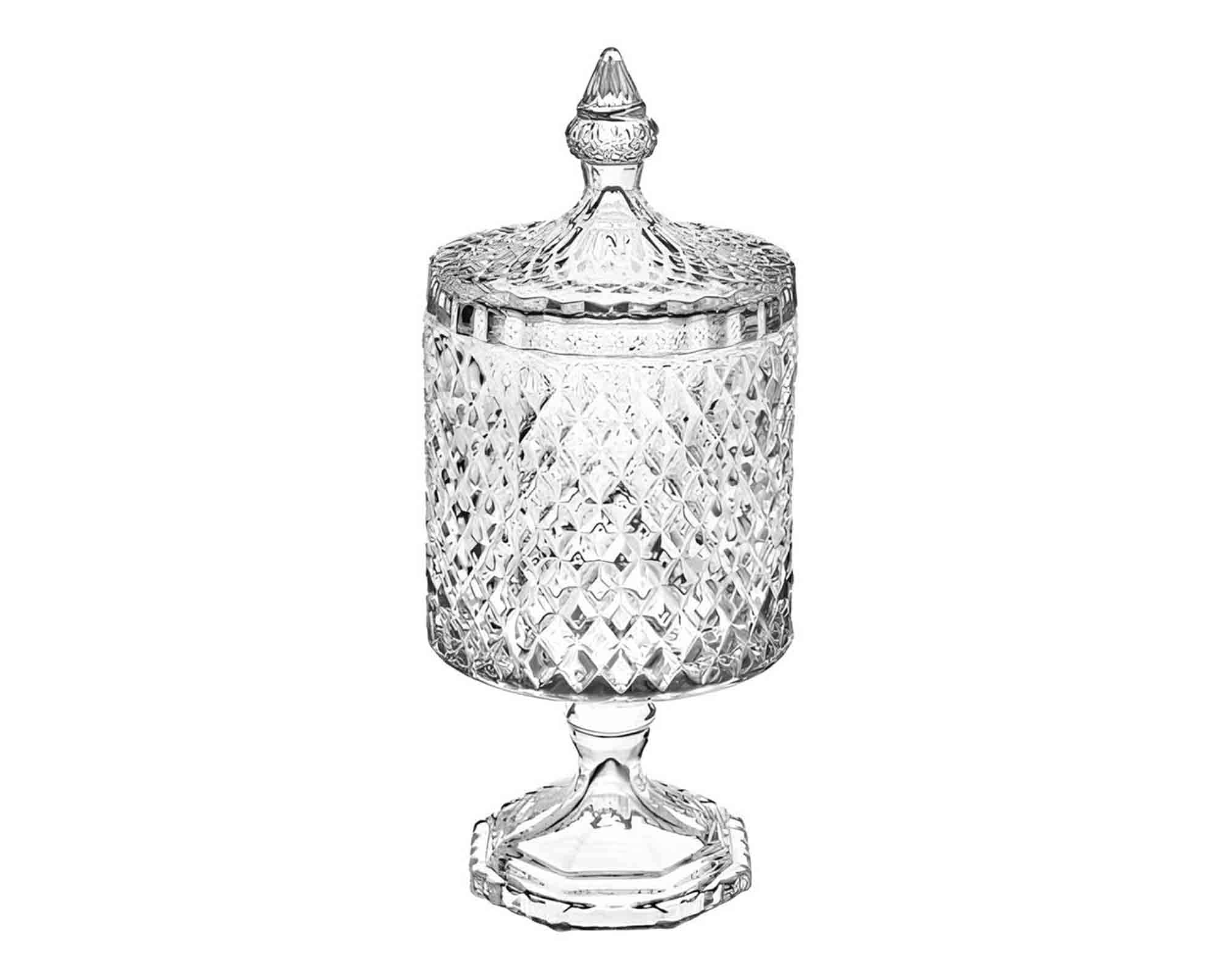 Bomboniera Bohemia Grande D9x20cm in Vetro