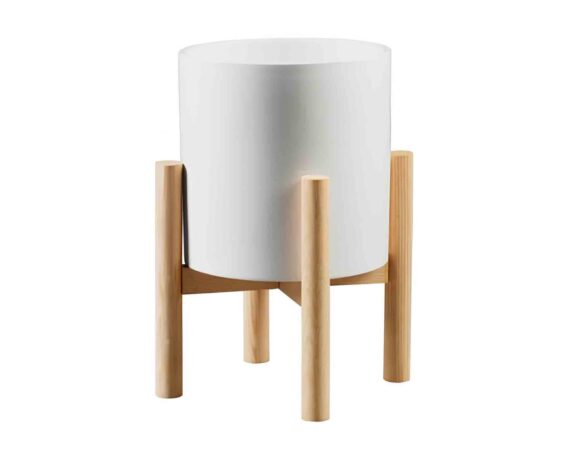 Cachepot Outdoor Bianco D33x34cm in Ceramica