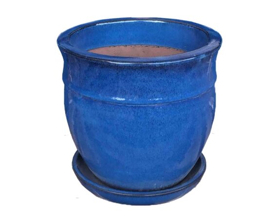 Cachepot Indoor Blu D25x30cm in Ceramica