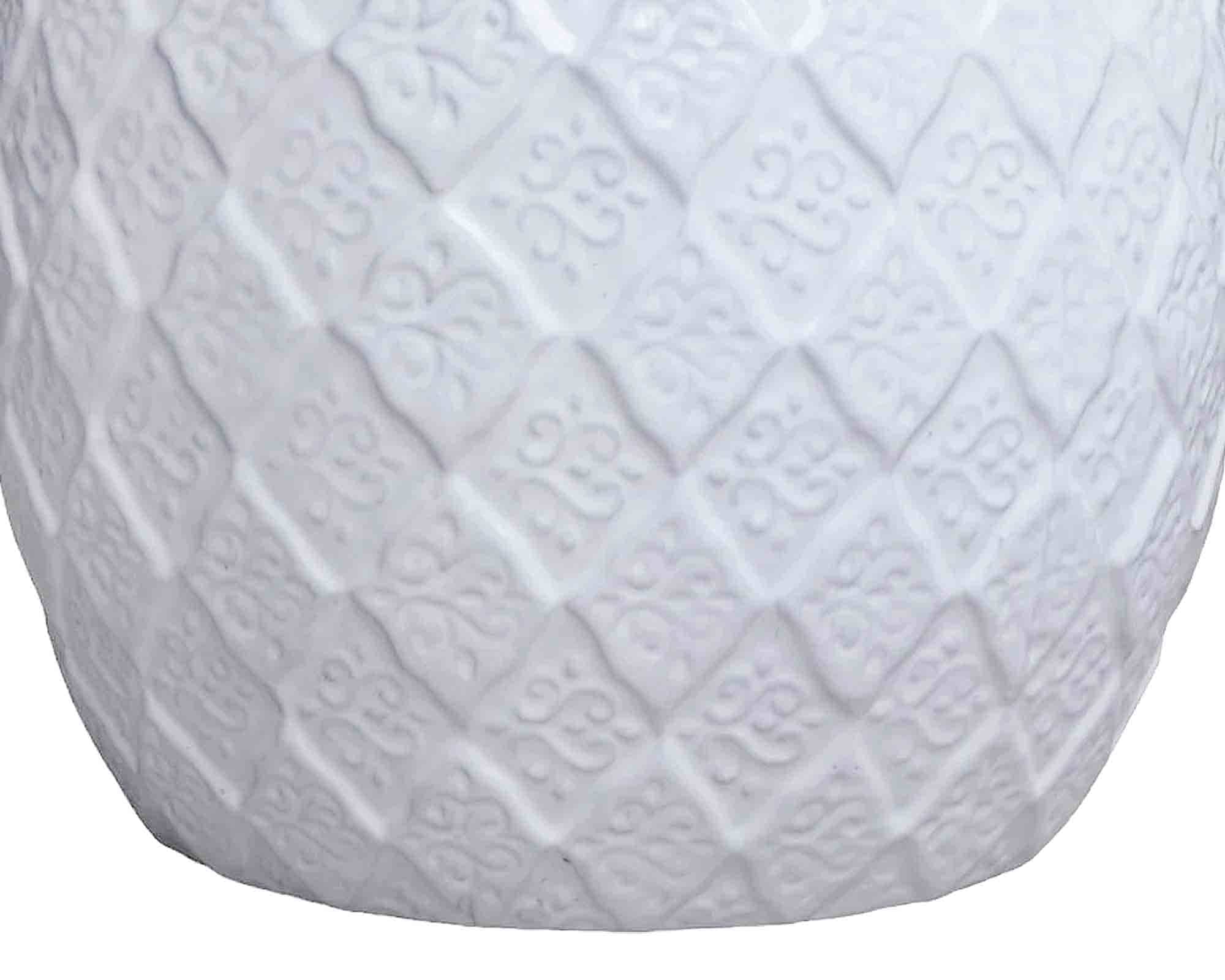 Cachepot Outdoor Bianco D19,5x19cm in Ceramica - immagine 2