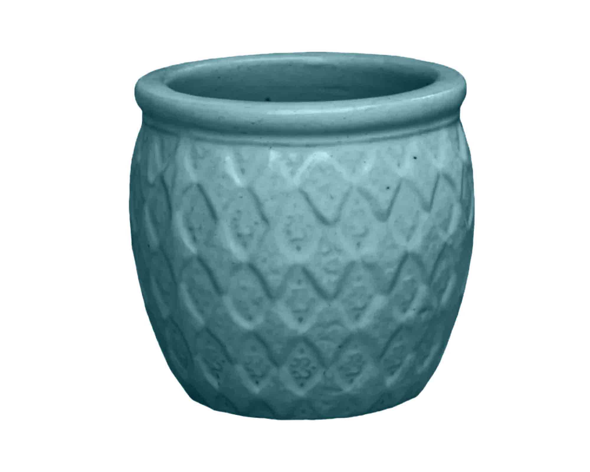Cachepot Outdoor Blu Sfumare D19,5x19cm in Ceramica