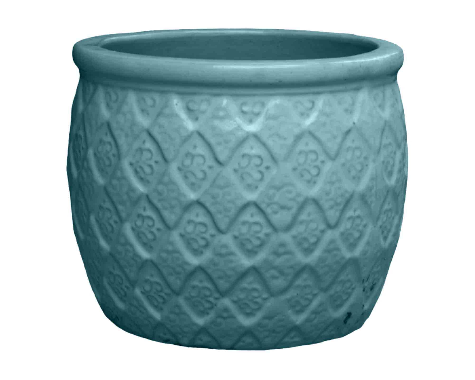 Cachepot Outdoor Blu Sfumare D24,5x28cm in Ceramica