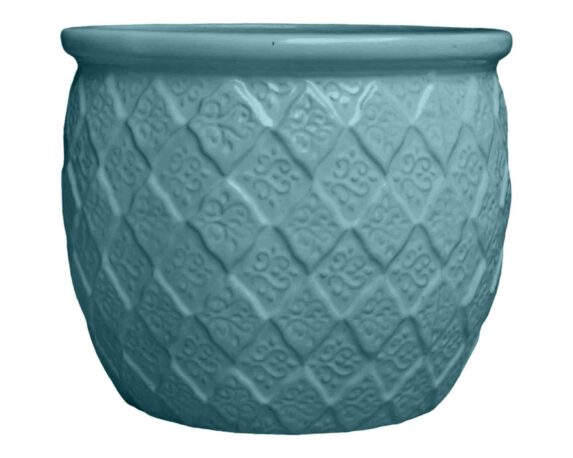 Cachepot Outdoor Blu Sfumare D31x37cm in Ceramica