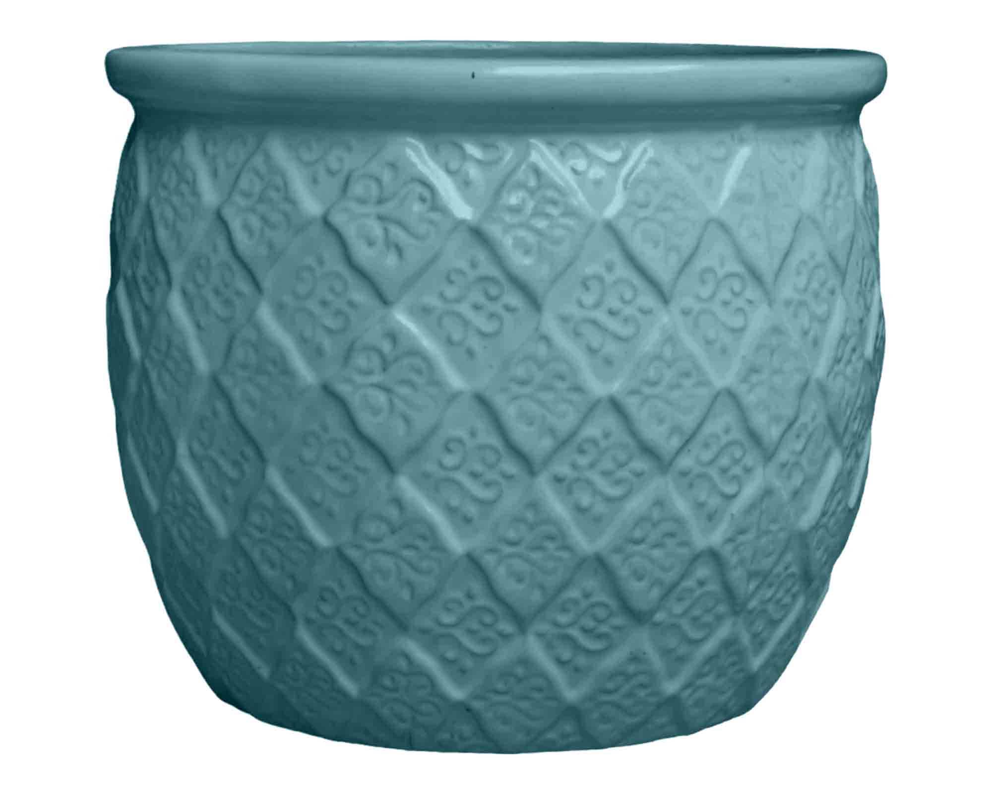 Cachepot Outdoor Blu Sfumare D31x37cm in Ceramica