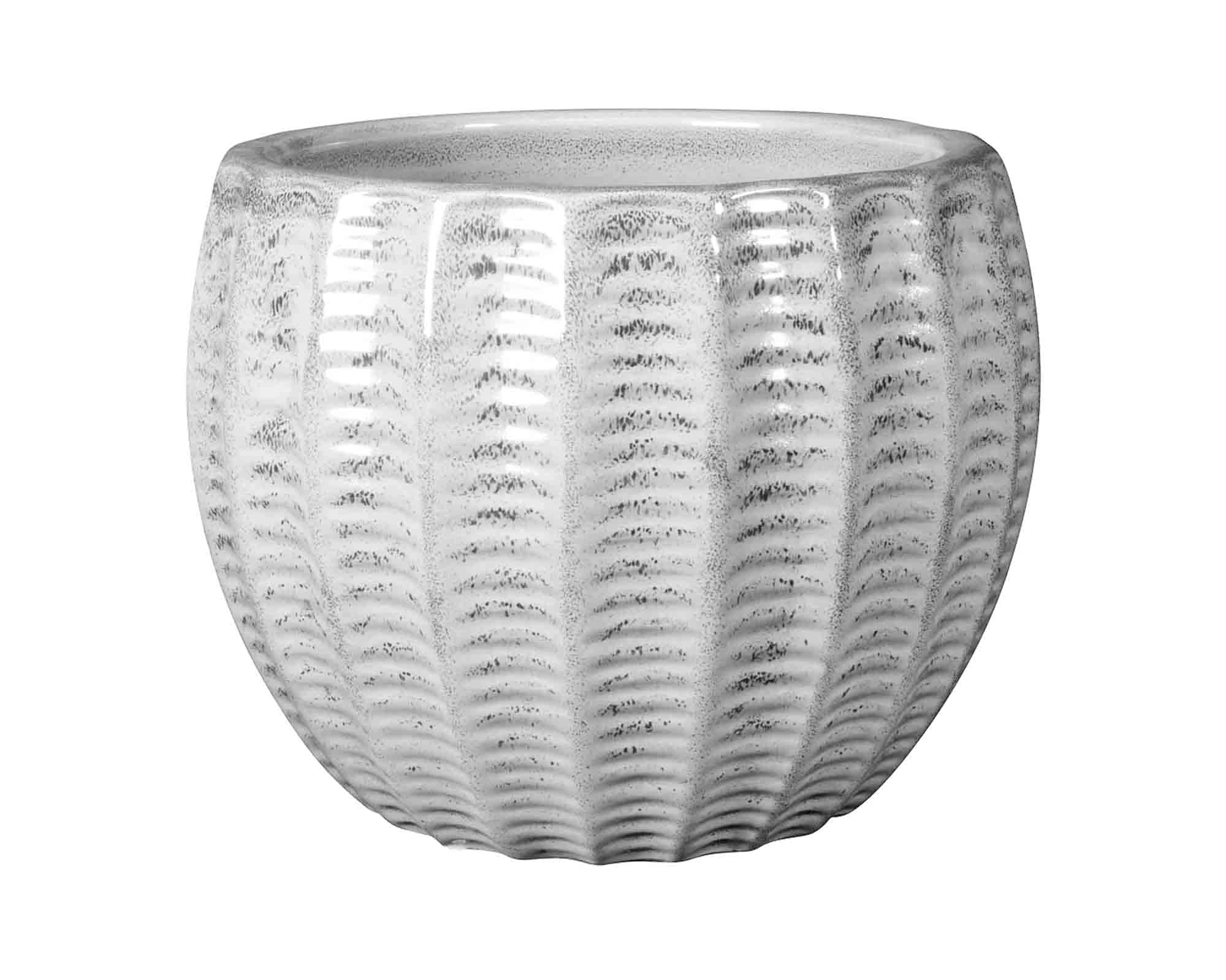 Cachepot Outdoor Bianco D16x20cm in Ceramica