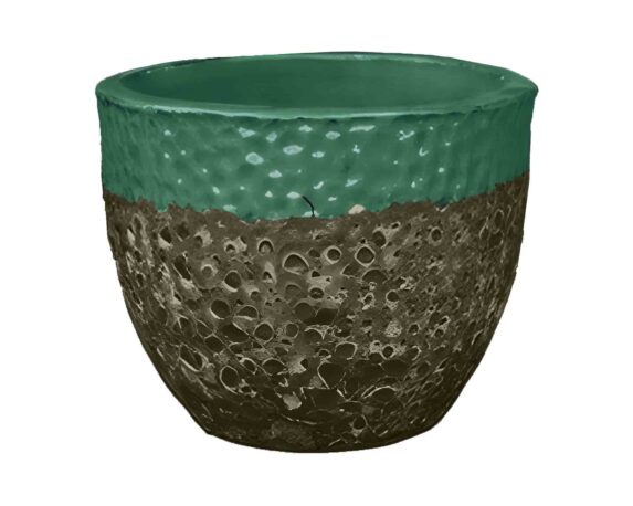 Cachepot Toscana Petrolio Antracite D23x26cm in Ceramica