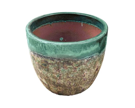 Cachepot Elengante e Pratico Verde Antracite D20x22cm in Ceramica