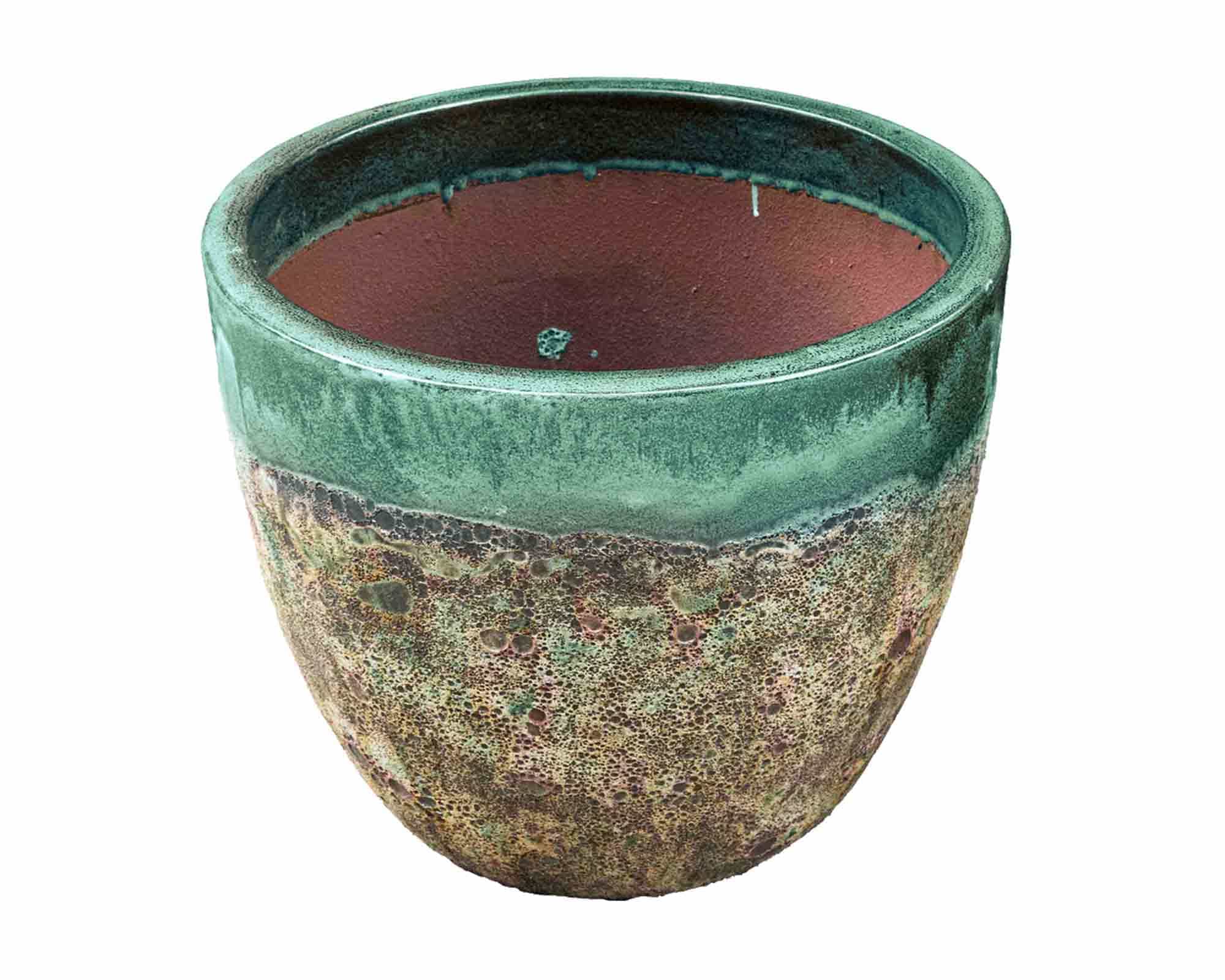 Cachepot Elengante e Pratico Verde Antracite D25x27,5cm in Ceramica