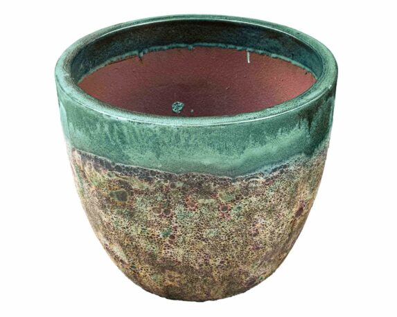 Cachepot Elengante e Pratico Verde Antracite D31,5x37cm in Ceramica