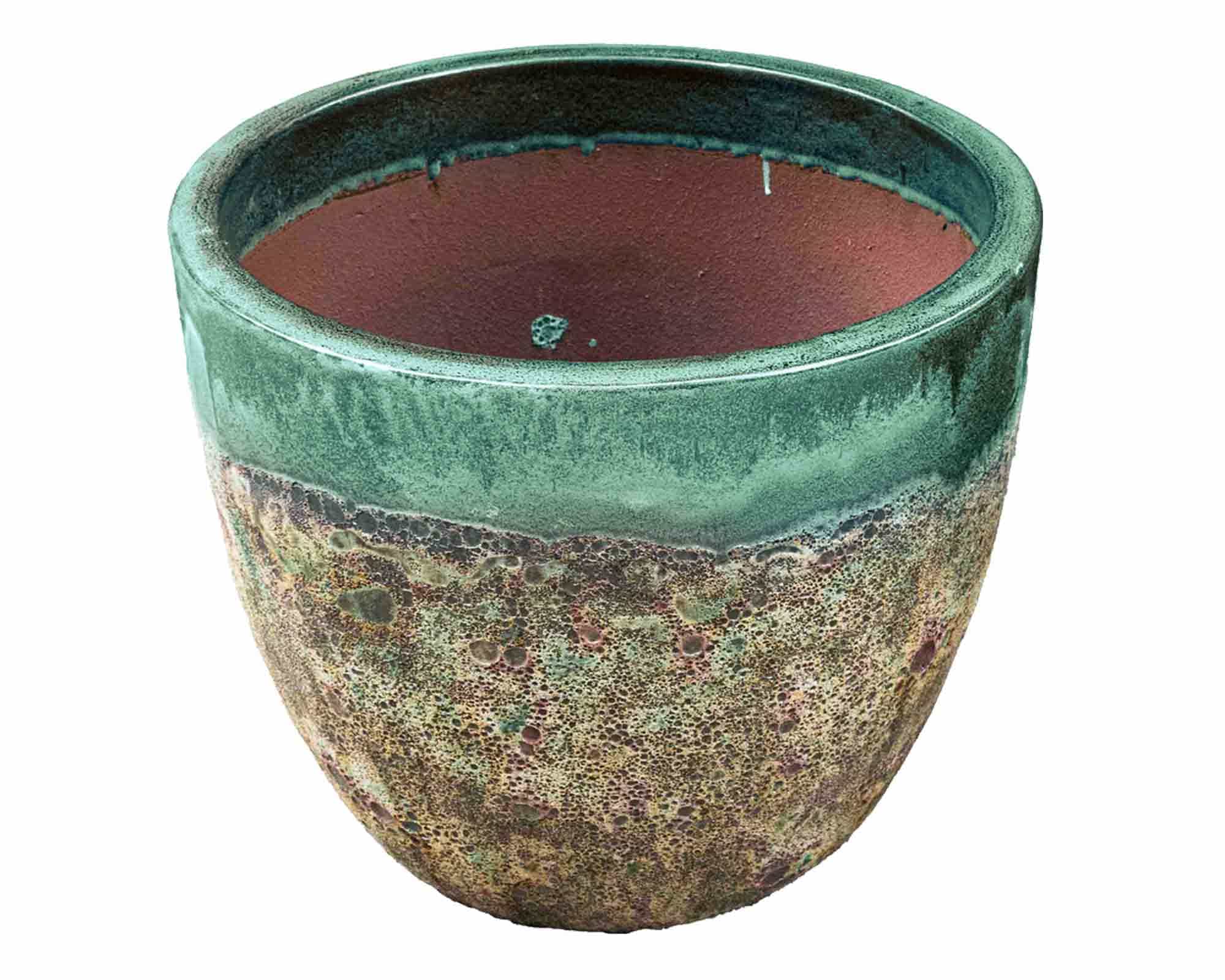 Cachepot Elengante e Pratico Verde Antracite D31,5x37cm in Ceramica