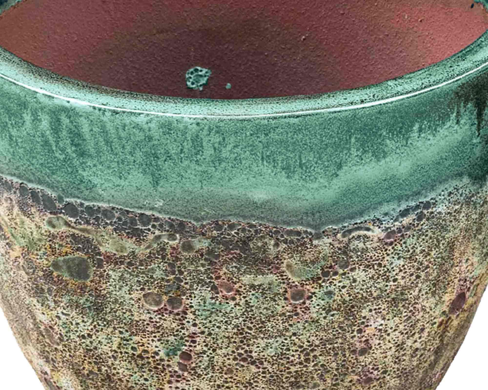 Cachepot Elengante e Pratico Verde Antracite D39x46cm in Ceramica - immagine 2