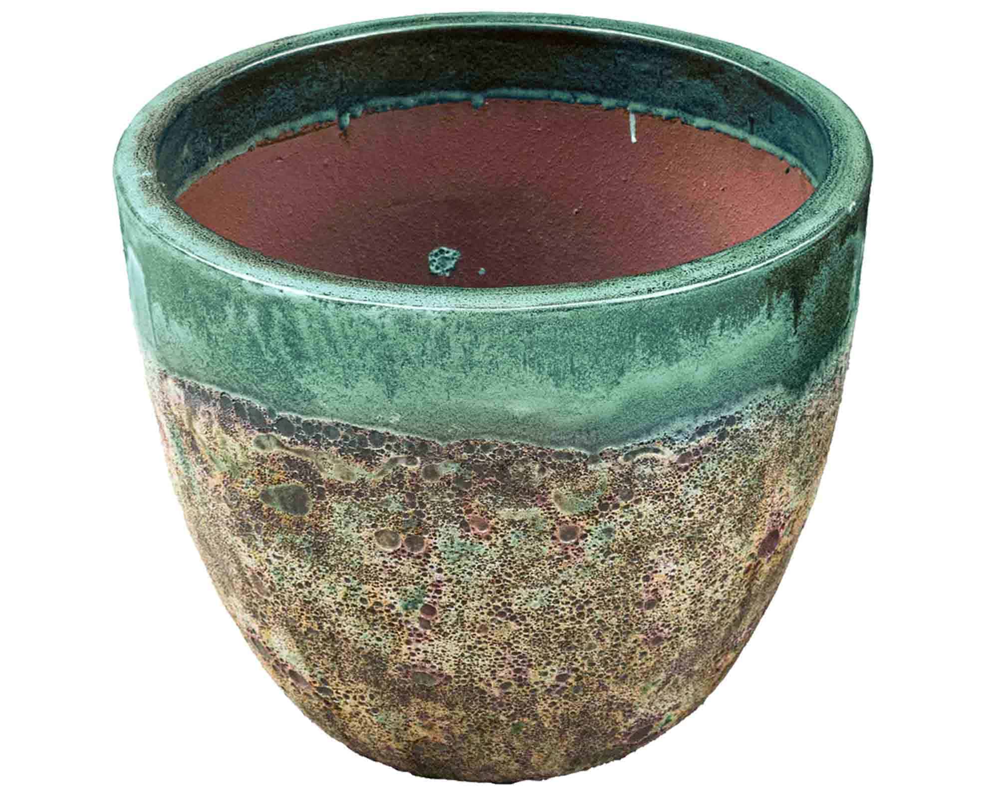 Cachepot Elengante e Pratico Verde Antracite D39x46cm in Ceramica