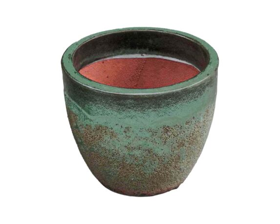 Cachepot Elengante e Pratico Petrolio D20x22cm in Ceramica