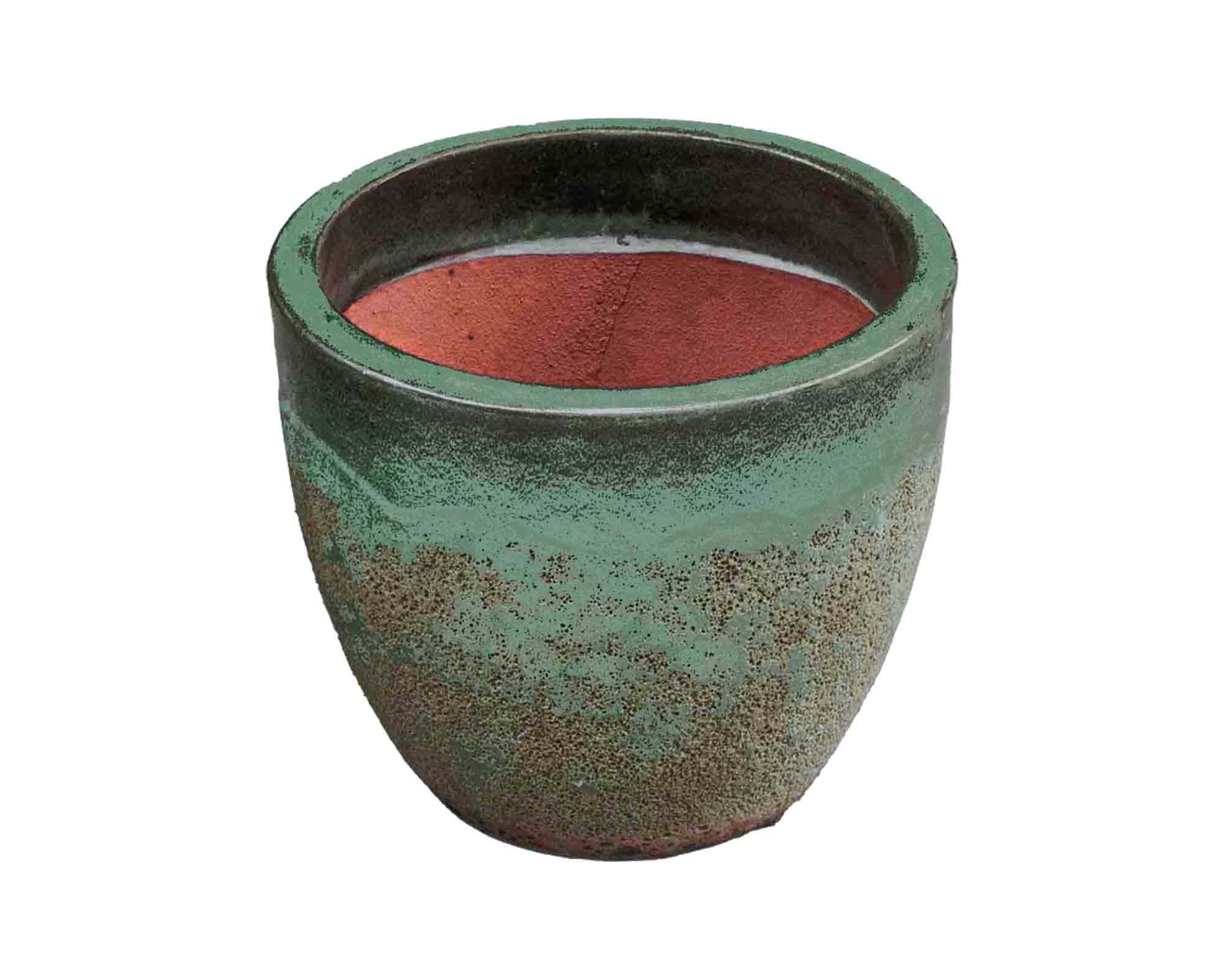 Cachepot Elengante e Pratico Petrolio D20x22cm in Ceramica